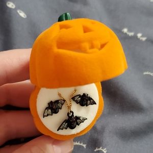 Super Cute Velvet Pumpkin Girls' Bat Jewelry Set